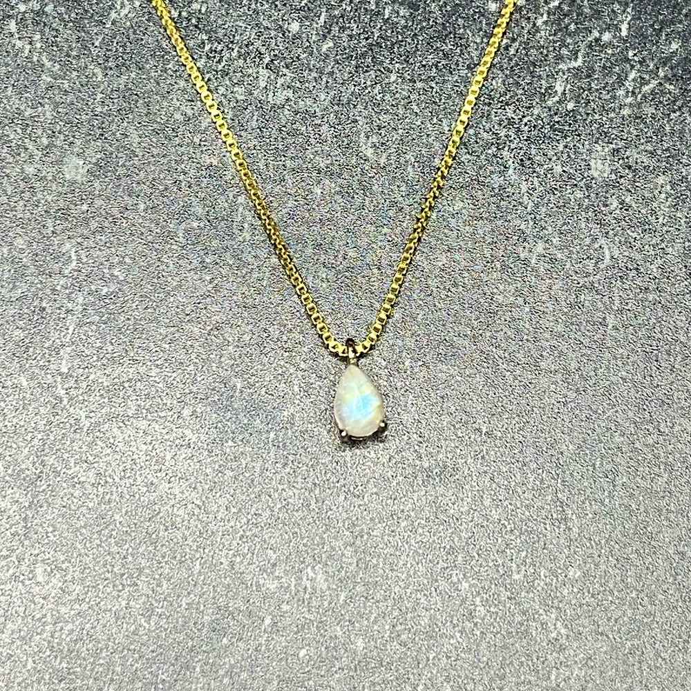 Dainty Rainbow Moonstone Necklace